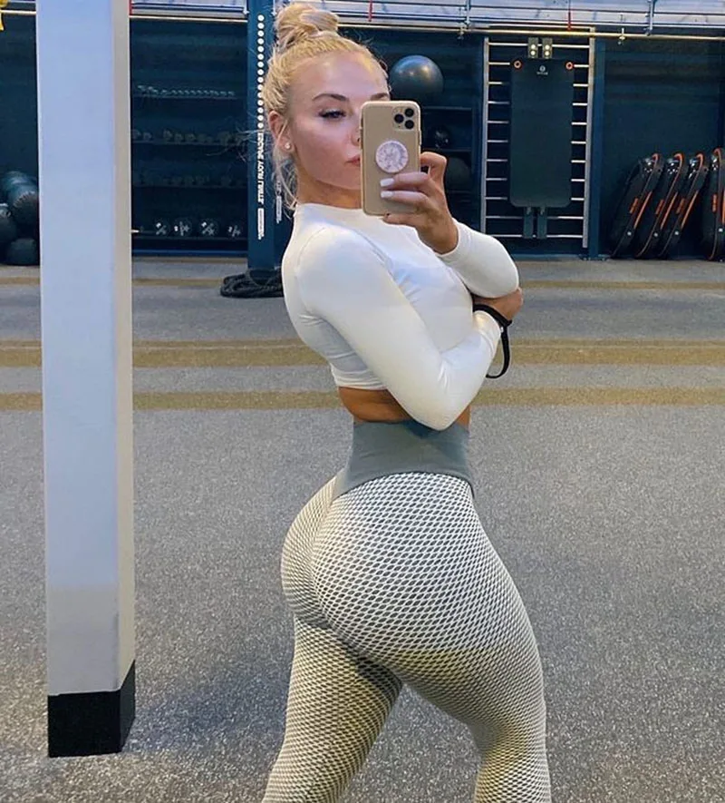 Grid Tights Yoga Pants - image 3