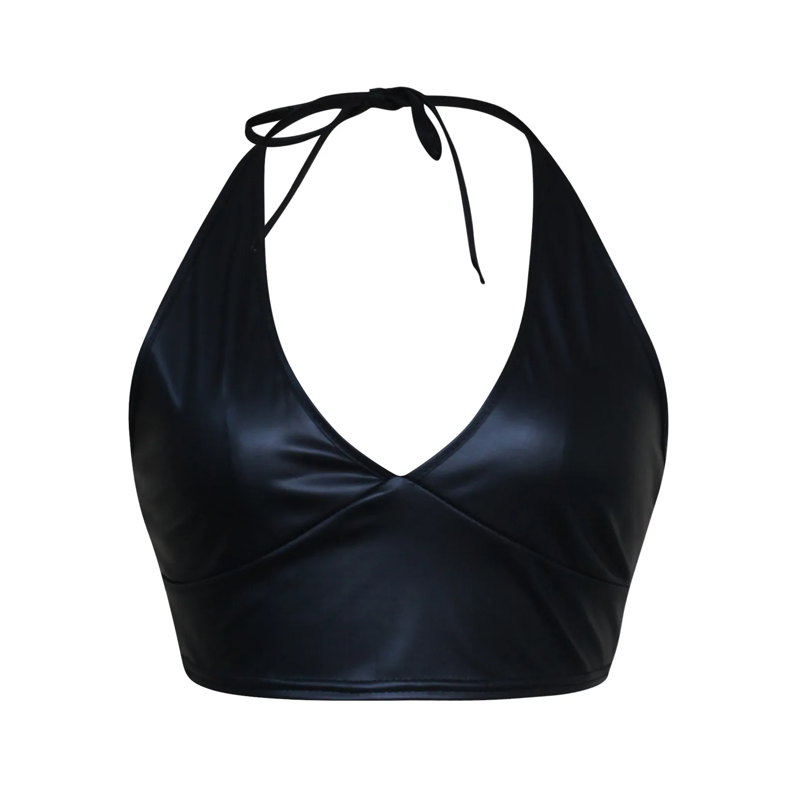 PU Leather Buckle Lingerie Top - image 3