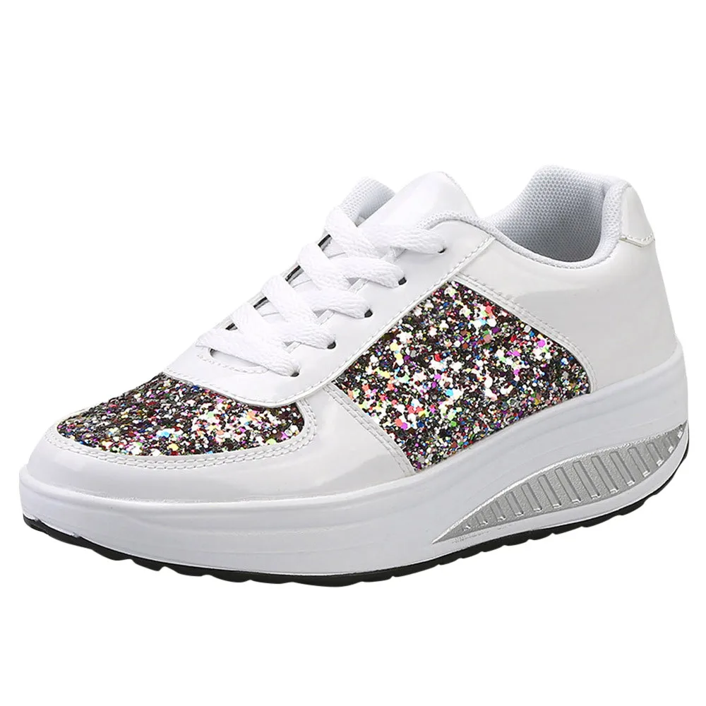 Sequin Wedge Sneakers - Sporty & Stylish! - image 1