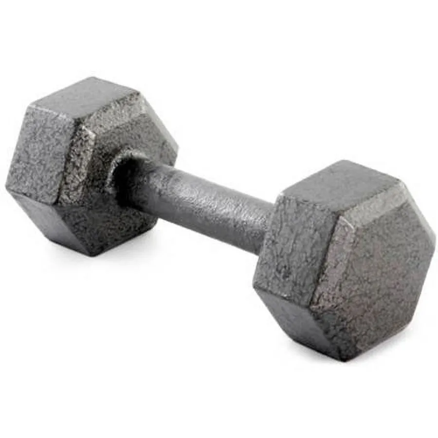 10 lbs Cast Iron Hex Dumbbell with Knurled Grip - image