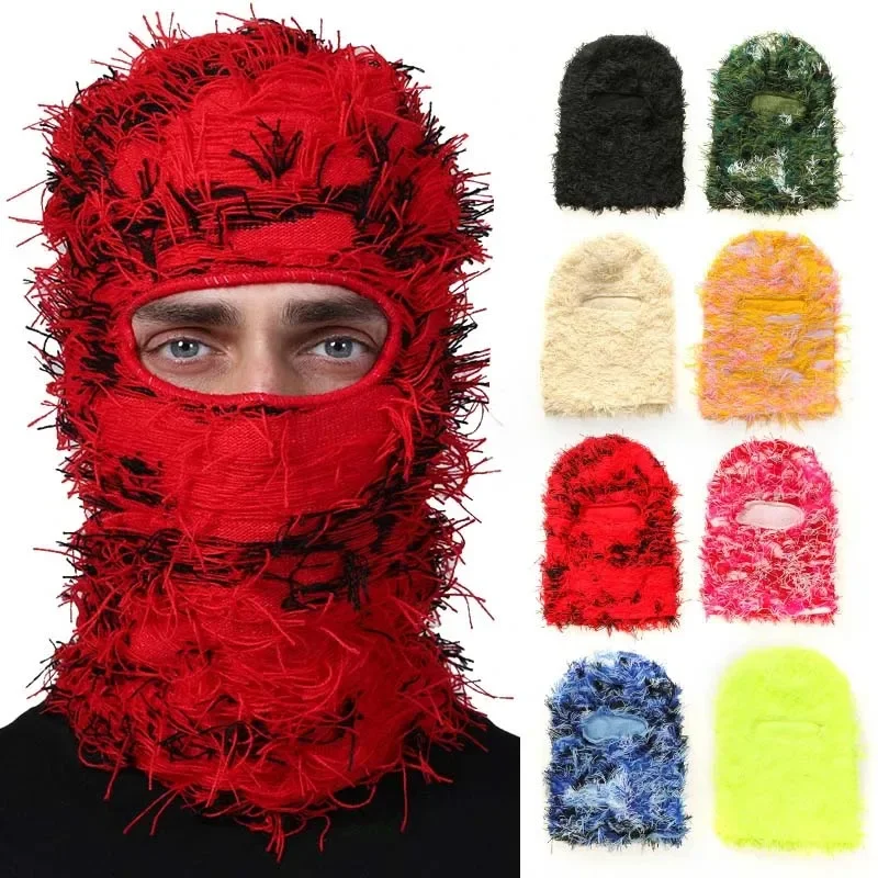 Fuzzy Knit Balaclava Ski Mask – Colorful Winter Face Mask for Men & Women, Full Head Cover for Outdoor Sports & Streetwear - image 2