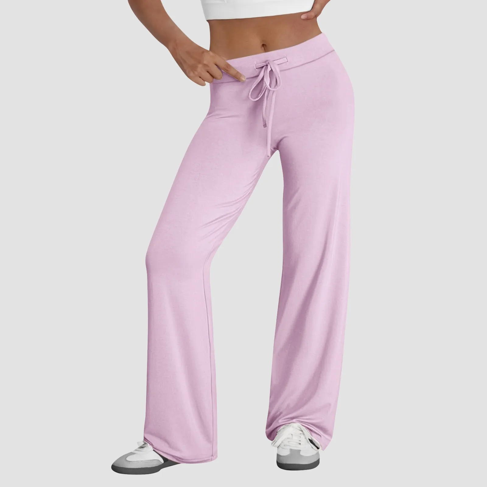 Wide Leg Yoga Pants with Pockets - image 2
