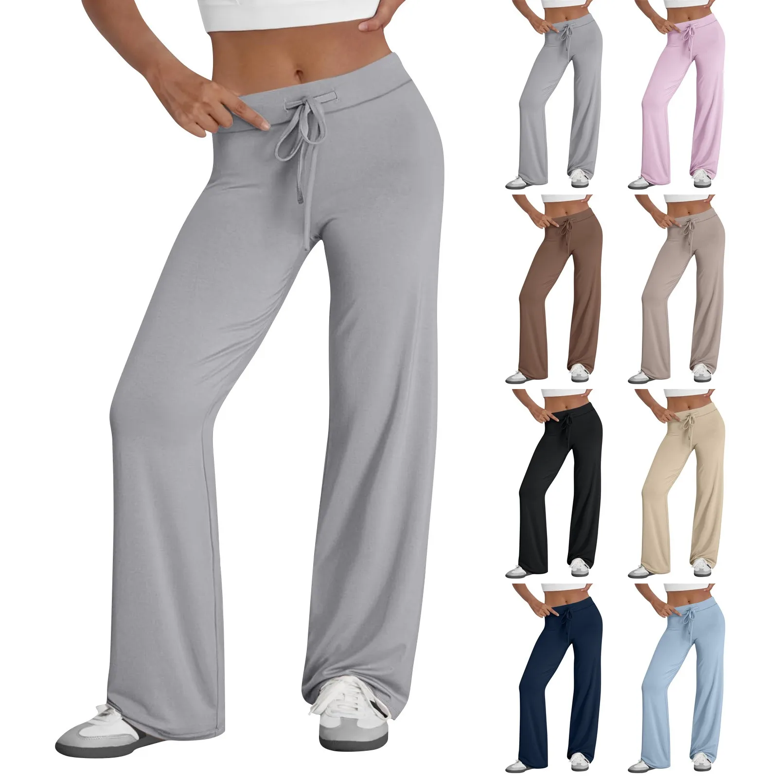 Wide Leg Yoga Pants with Pockets - image 0