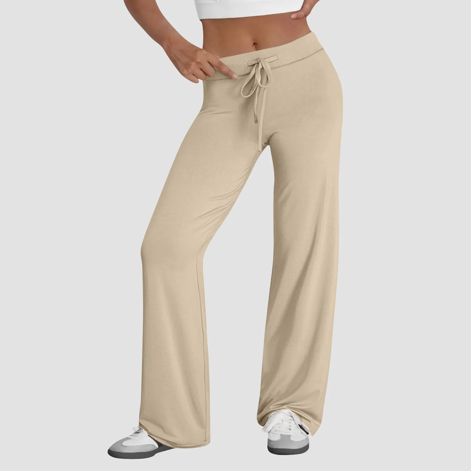 Wide Leg Yoga Pants with Pockets - image 1