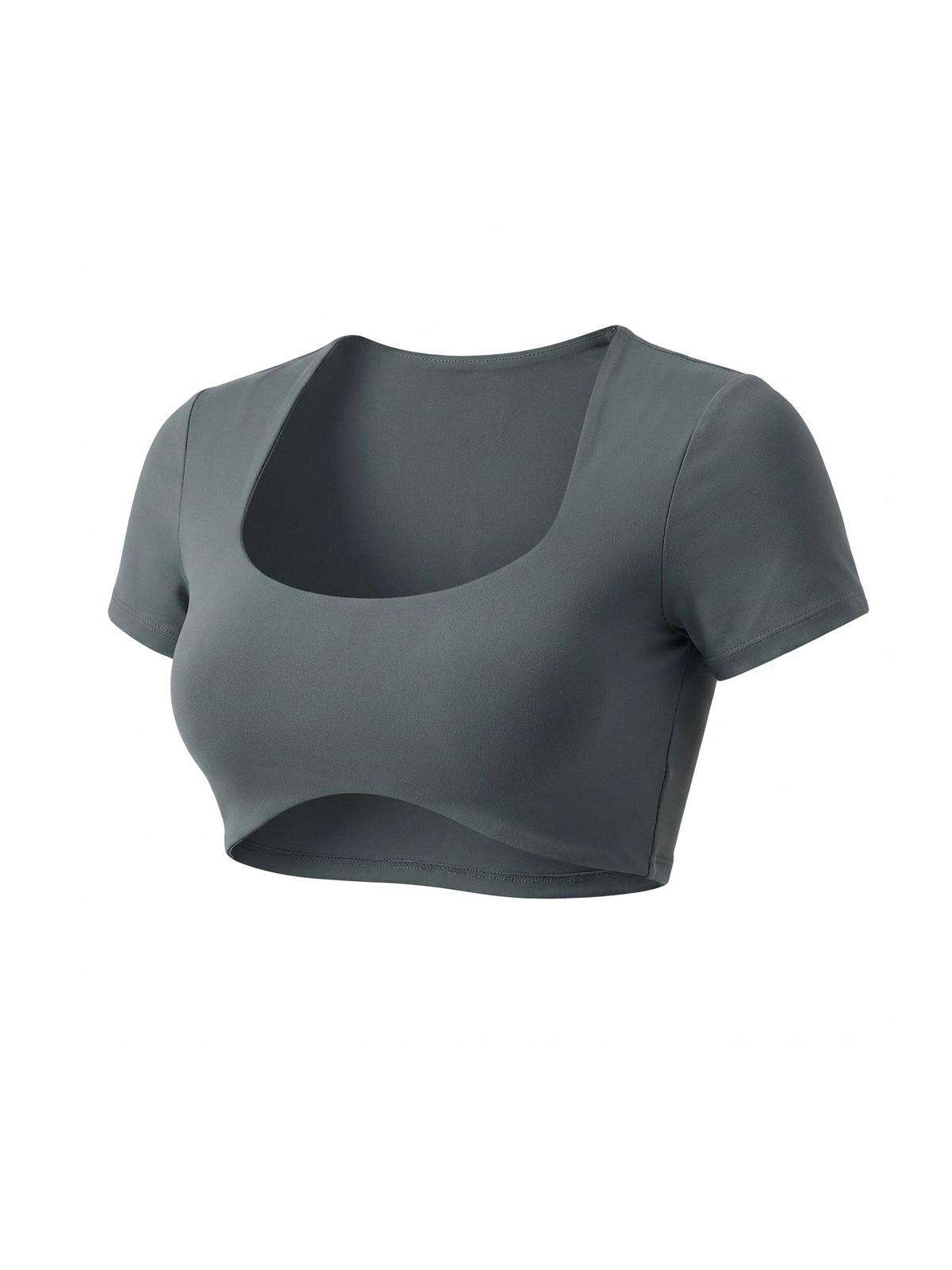 Crop Top Yoga T-Shirt - Bare Feel, Solid Color